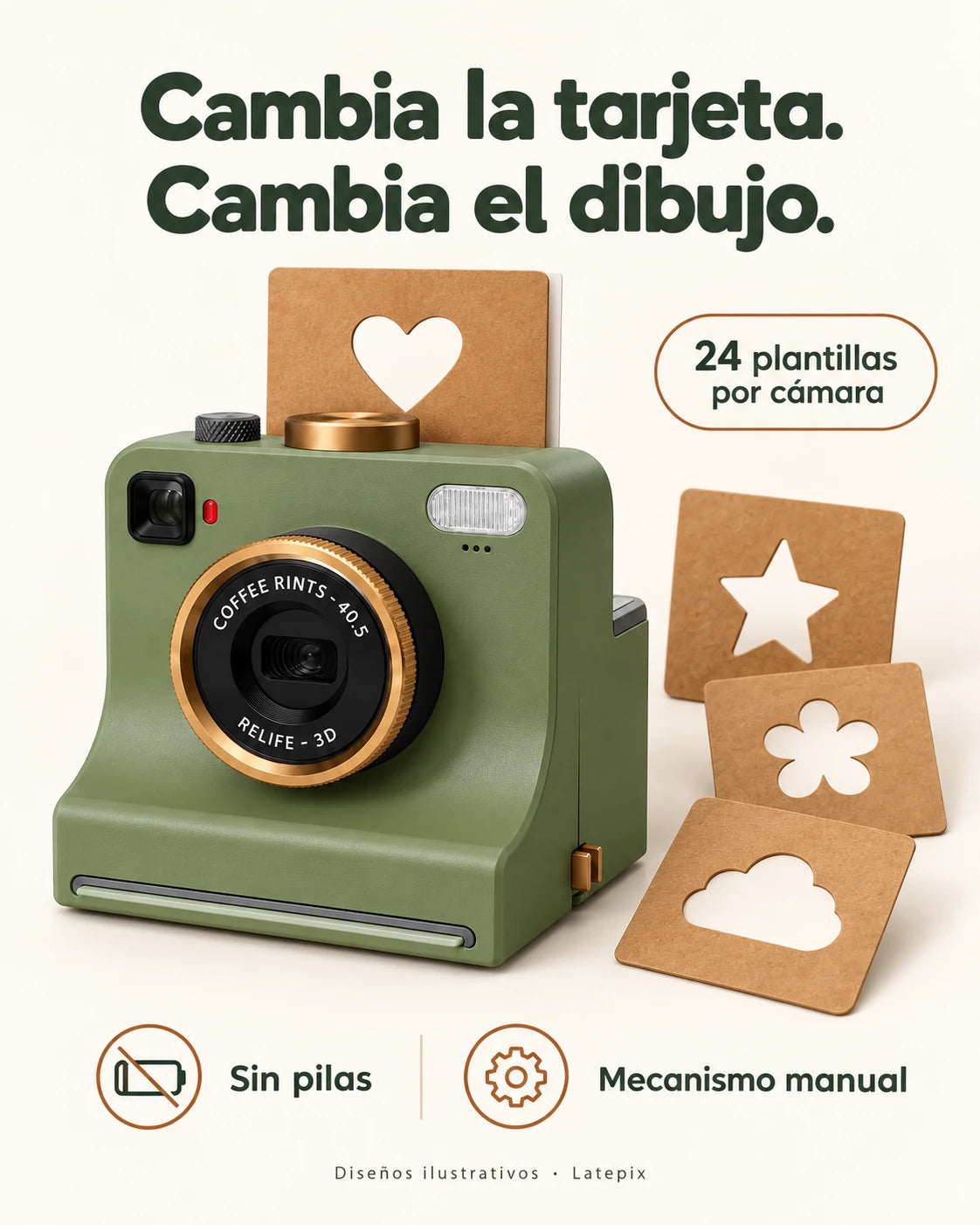 Cambia la tarjeta, cambia el dibujo: decorador manual y plantillas